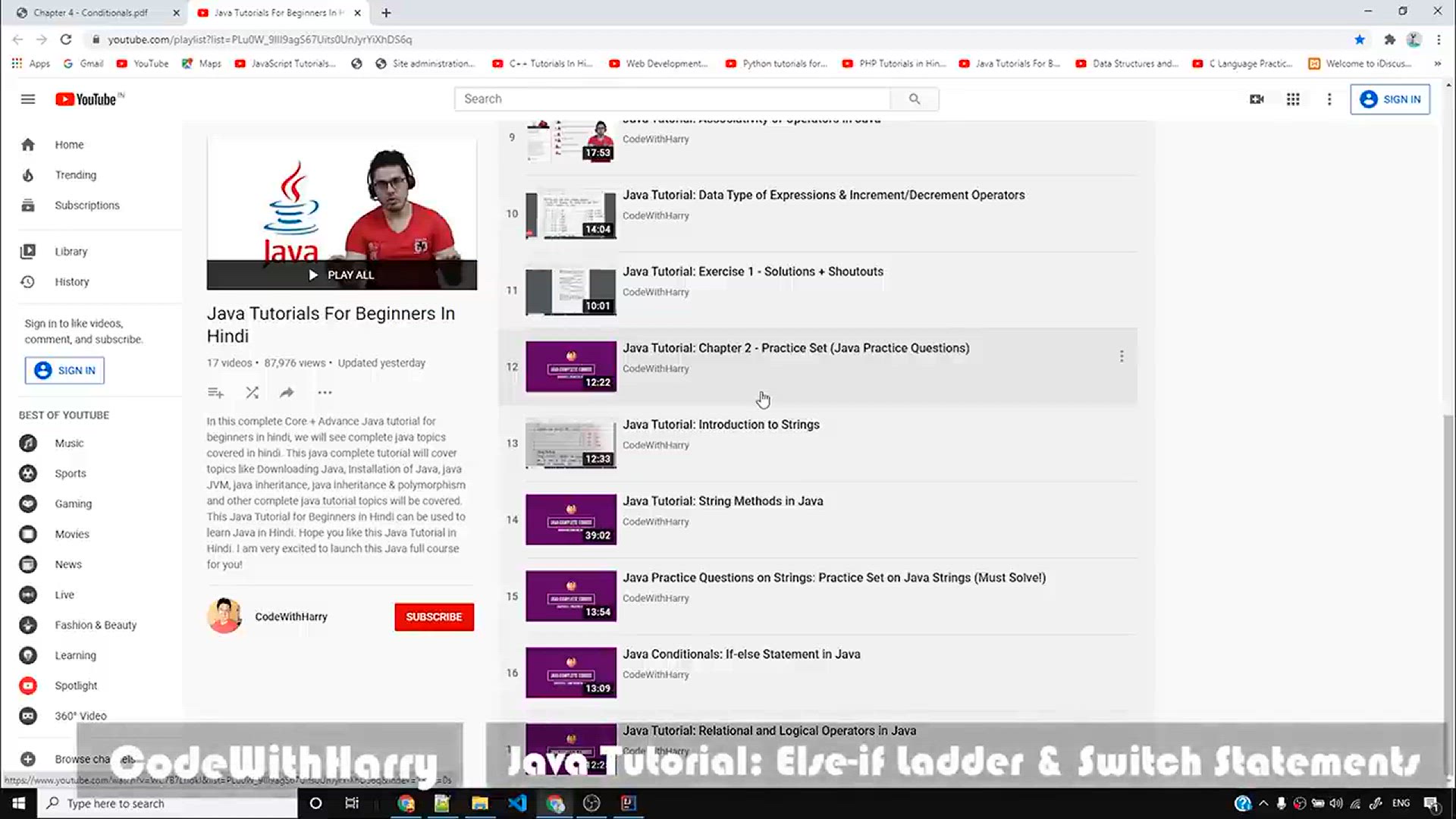 'Video thumbnail for Java Tutorial_ Switch Case Statements in Java'