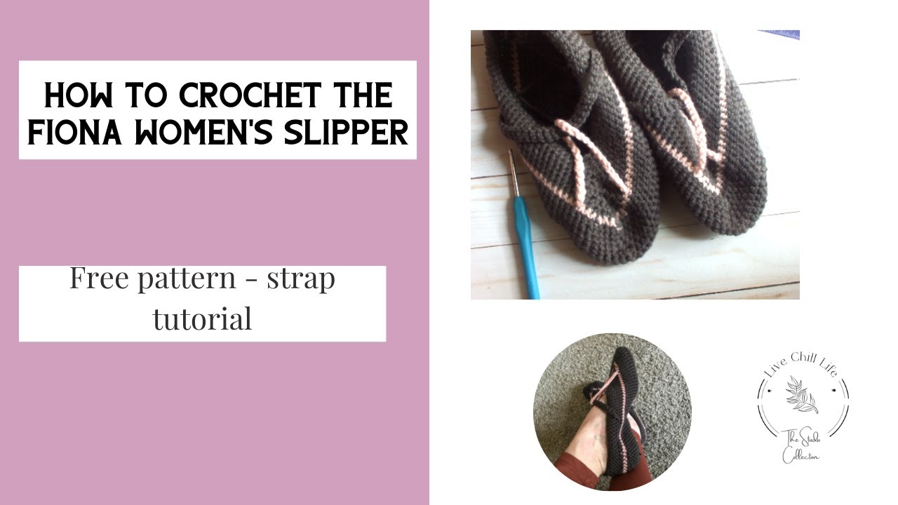 'Video thumbnail for Women's crochet slippers - Fiona free pattern'