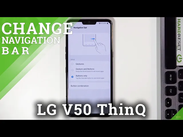 Video thumbnail for How to Change Navigation Bar in LG V50 ThinQ – Set Gestures