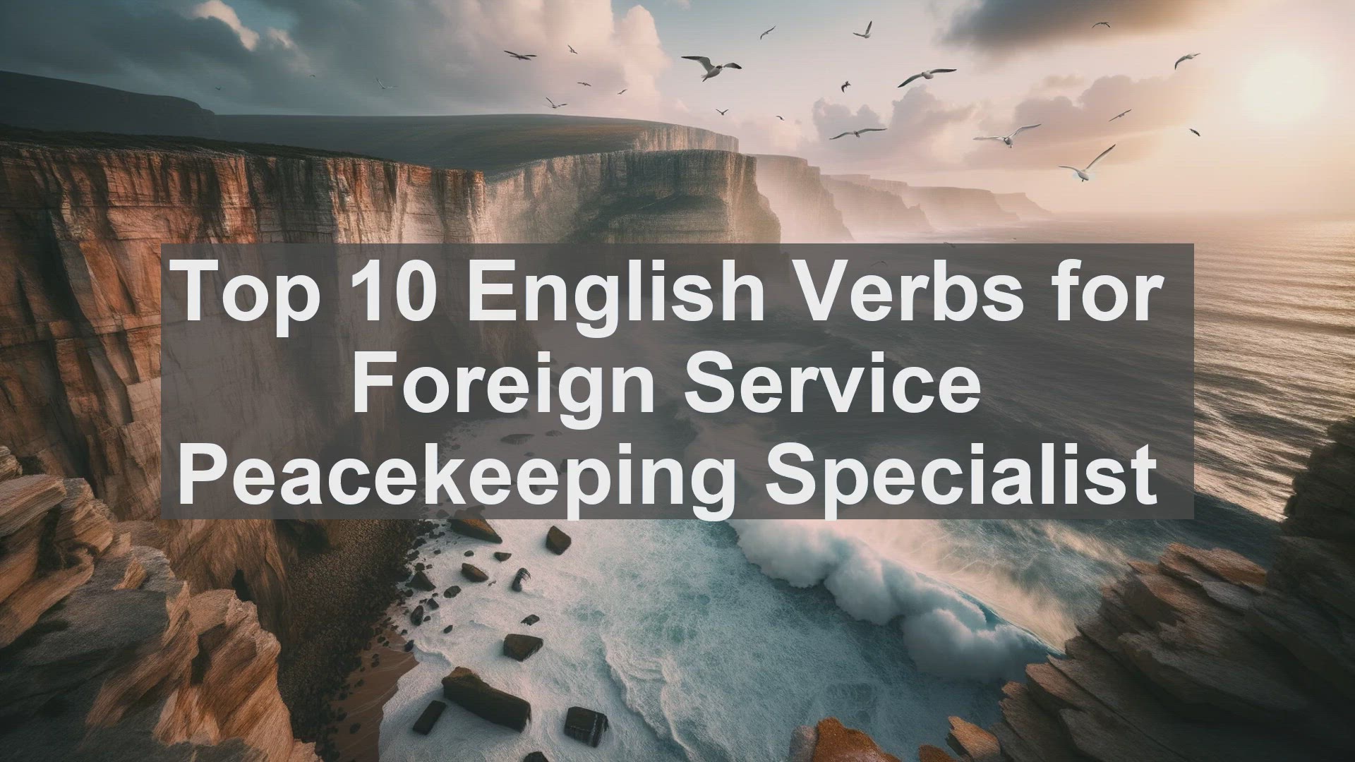'Video thumbnail for Top 10 English Verbs for Foreign Service Peacekeeping Specialist'