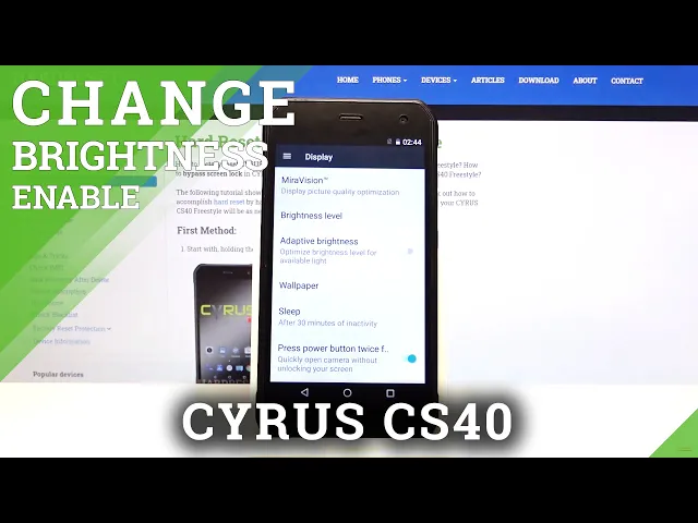Video thumbnail for Turn Off Auto-Brightness – CYRUS CS40 and Screen Brightness Level