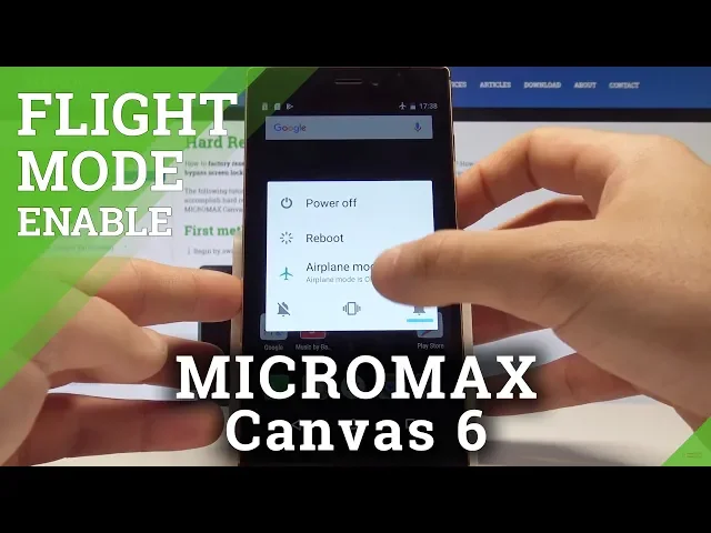Video thumbnail for How to Enable Flight Mode in MICROMAX Canvas 6 - Airplane Mode