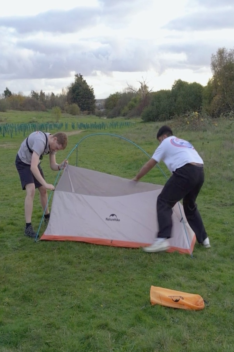 Video thumbnail for Fastest time to erect a two man tent (team of two) - 1 minutes and 4.92 seconds by Param Tanna and Adam Greenstreet