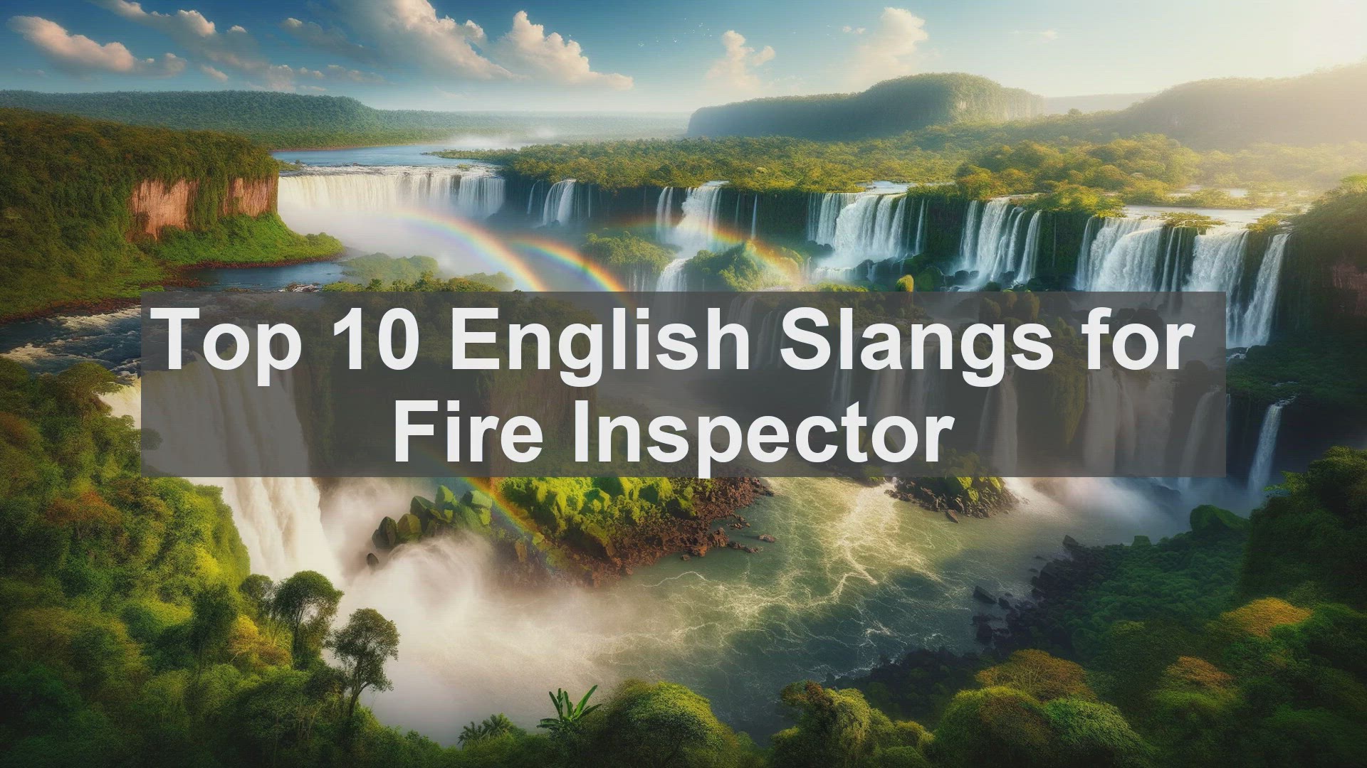 'Video thumbnail for Top 10 English Slangs for Fire Inspector'