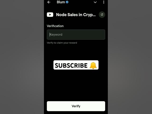 Video thumbnail for Node Sales in Crypto - Blum Code Today #shorts