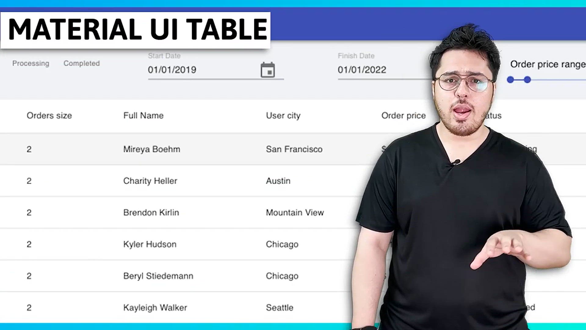 'Video thumbnail for Displaying All products in a Material UI Table _ NextJs Tutorial for Beginners #79'