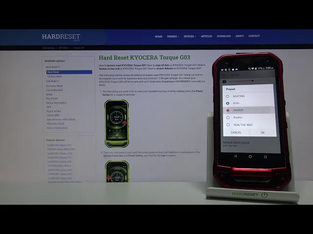 Video thumbnail for Available Alarm Tones in Kyocera Torque G03 – List of Alarm Sounds