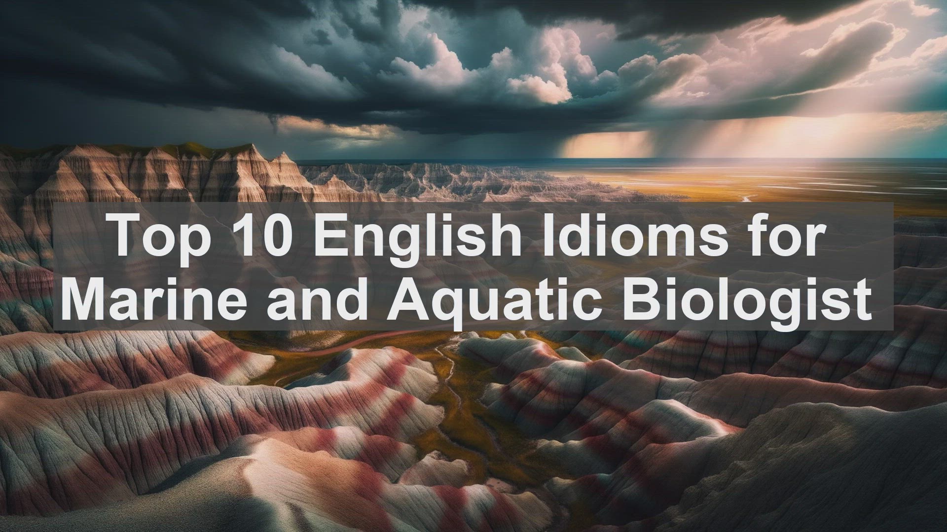 'Video thumbnail for Top 10 English Idioms for Marine and Aquatic Biologist'