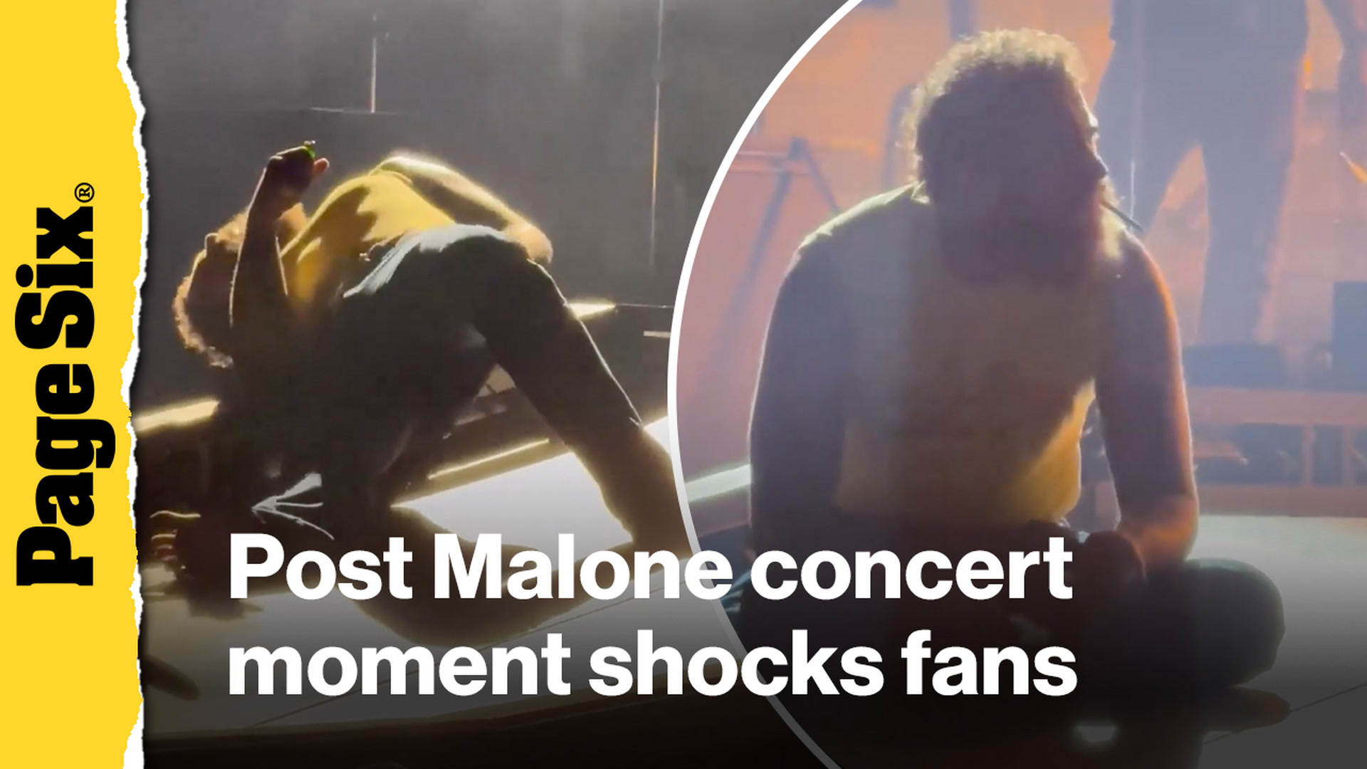 Video thumbnail for Post Malone fans shocked after bizarre on stage moment