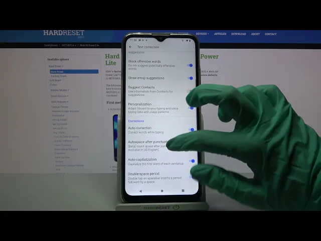 Video thumbnail for How to Activate / Disable Auto-Correction on MOTOROLA Moto G8 Power Lite
