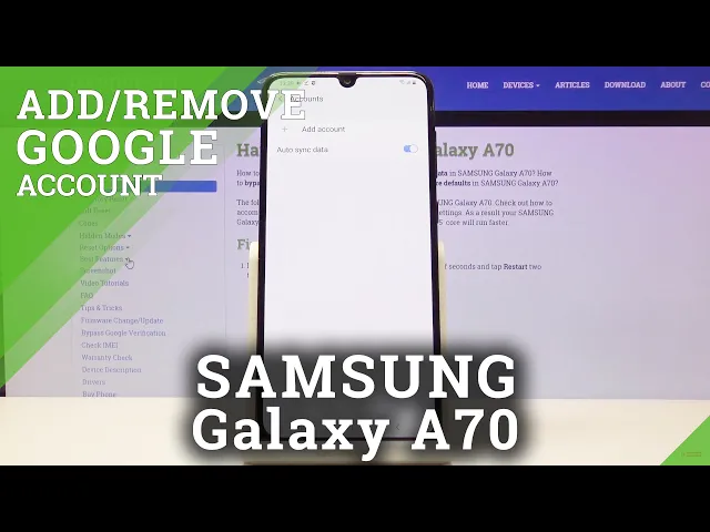 Video thumbnail for How Add & Remove Google Account in SAMSUNG Galaxy A70 - Erase Google User Data