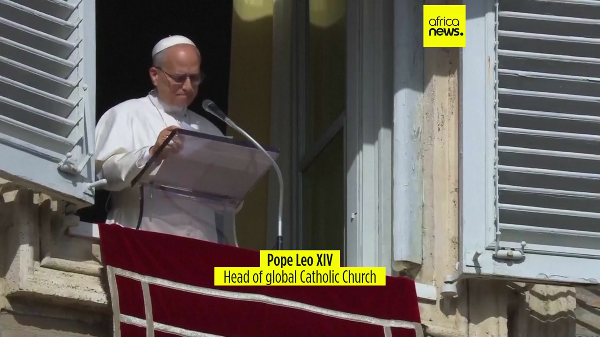 'Video thumbnail for Catholic Pope renews call for Sudan ceasefire and humanitarian corridors'