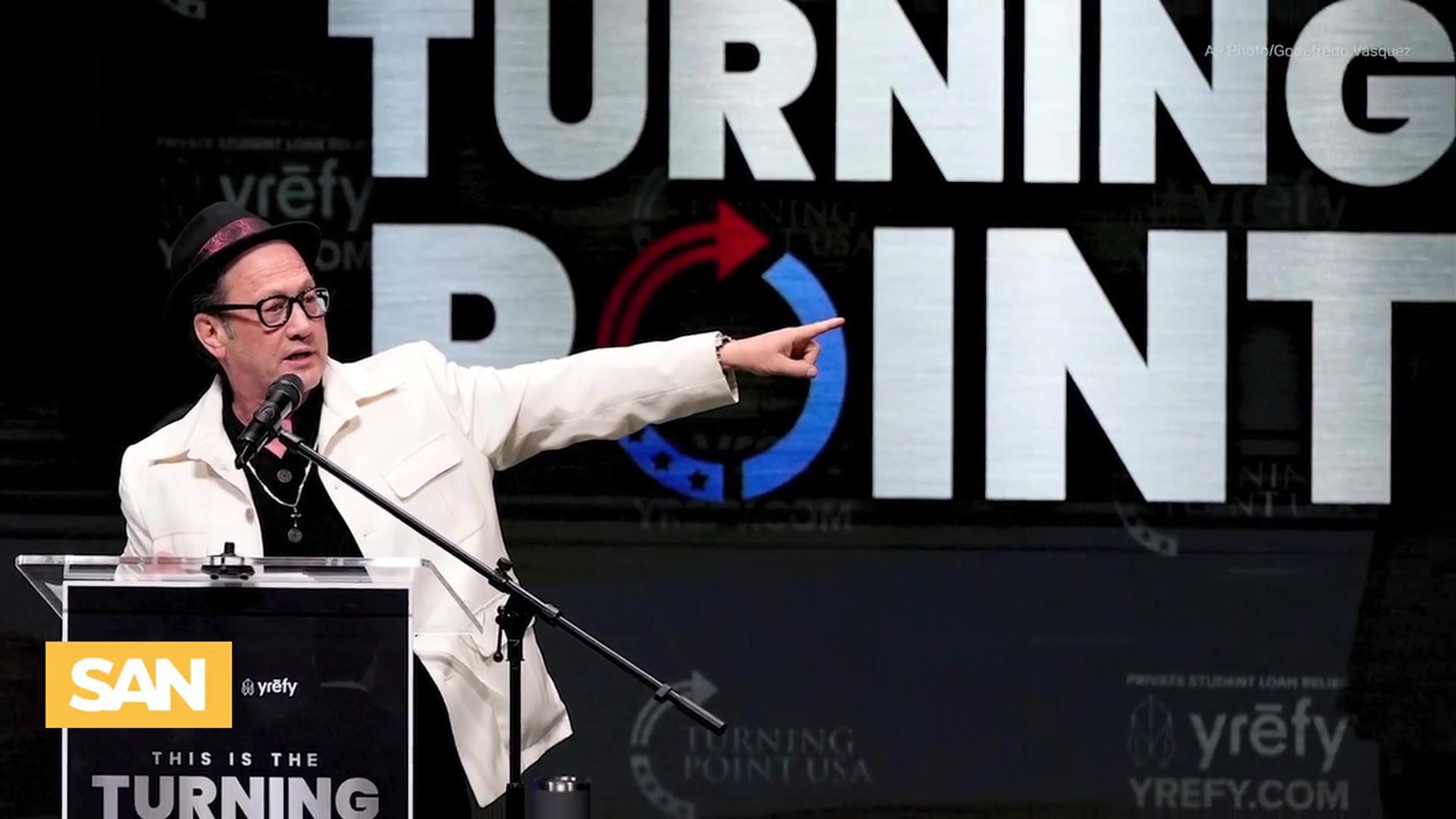 'Video thumbnail for Turning Point USA event met with protests, arrests at UC Berkeley'