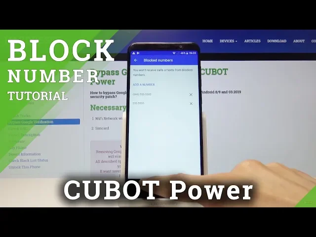 Video thumbnail for How to Create Blacklist in CUBOT Power - Block Number
