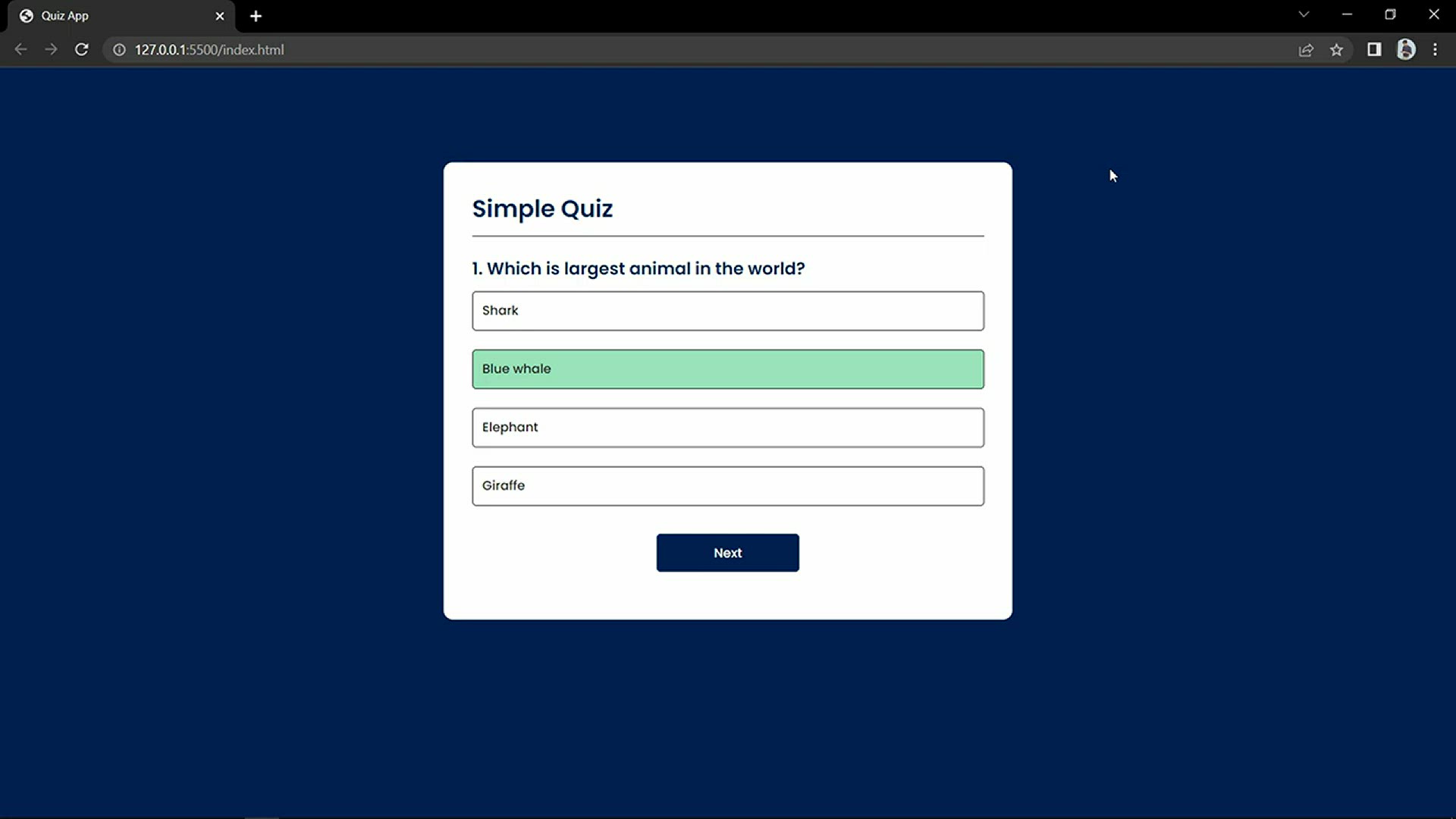 'Video thumbnail for How To Make Quiz App Using JavaScript _ Build Quiz App With HTML CSS & JavaScript'