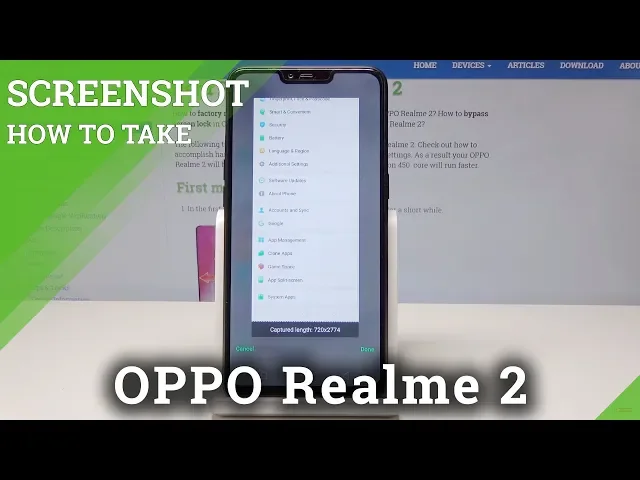 Video thumbnail for How to Take Screenshot on OPPO Realme 2 - Save Screen / Capture Screen