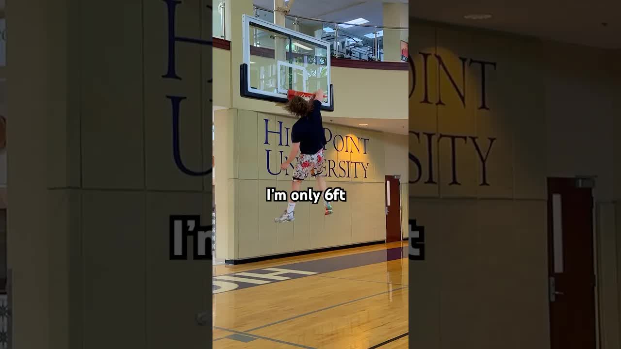 Video thumbnail for (358) arm in the rim dunk challenge: vince carter inspired!