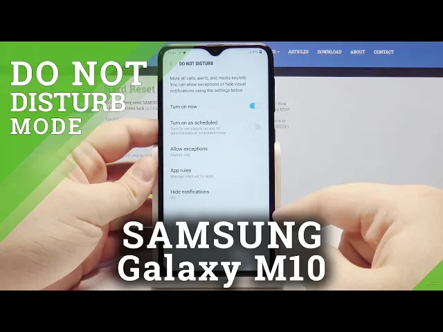 Video thumbnail for How to Turn On Do Not Disturb in SAMSUNG Galaxy M10 - Set Up DND