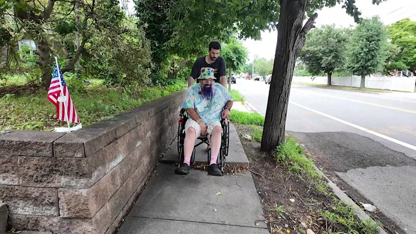 Video thumbnail for 'It's dangerous.' Bellmore man who uses wheelchair says broken sidewalks are a big safety hazard
