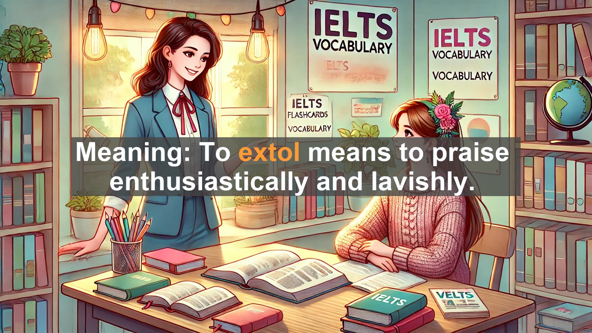 'Video thumbnail for 5000 Must Know IELTS 8.0 Vocabulary - Master the Verb 'Extol' for IELTS Success'