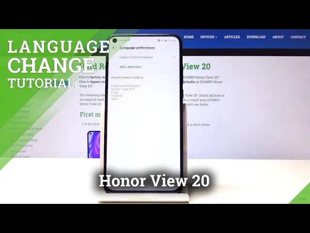 Video thumbnail for How to Change Language in Honor View 20 - Language Settings
