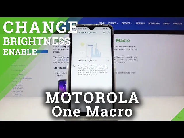 Video thumbnail for How to Activate Auto Brightness in MOTOROLA One Macro – Adjust Screen