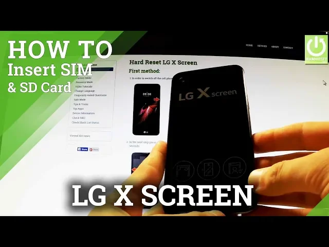 Video thumbnail for How to insert SIM card and Micro SD card in LG X Screen - SIM & SD Instructions