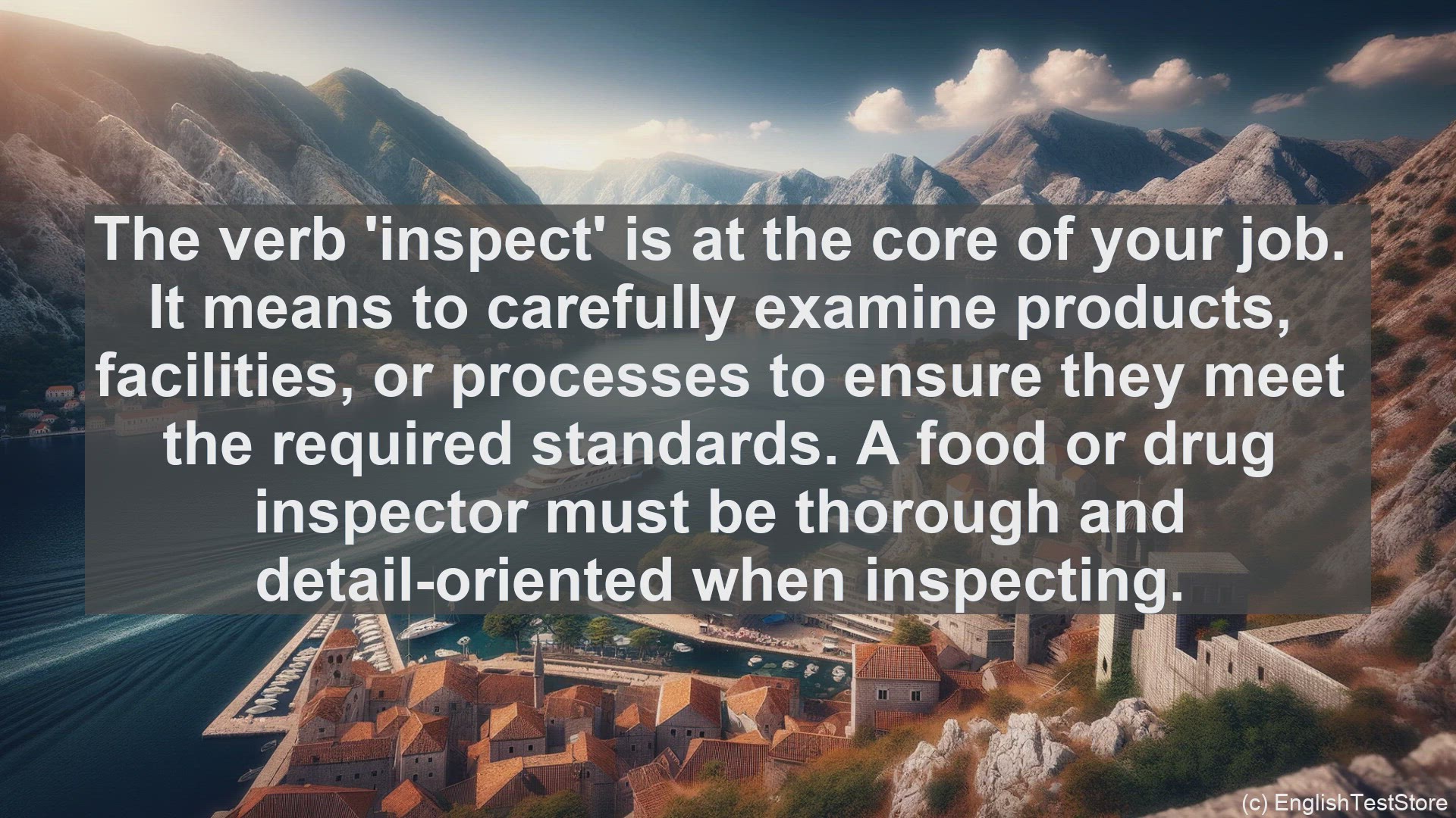 'Video thumbnail for Top 10 English Verbs for Food  Drug Inspector'