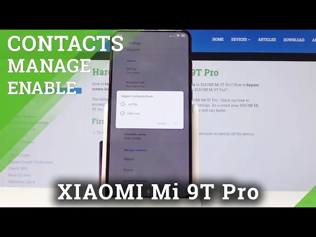 Video thumbnail for How to Import Contacts in XIAOMI Mi 9T Pro - Transfer Contacts