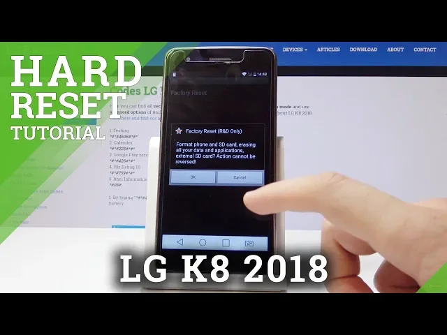 Video thumbnail for How to Hard Reset LG K8 2018 - Wipe Data by Factory Mode
