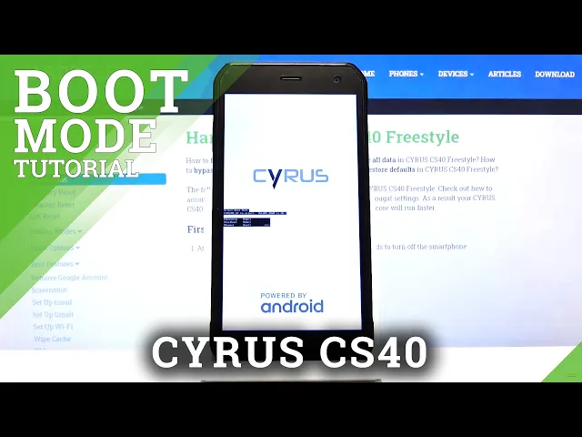 Video thumbnail for How to Enter Boot Mode in CYRUS CS40 – Bootloader Menu