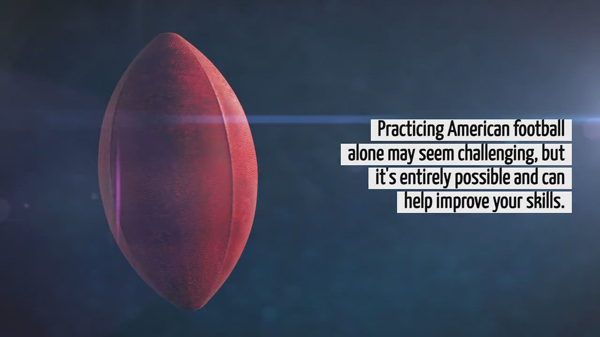Video thumbnail for How To Practice American Football Alone