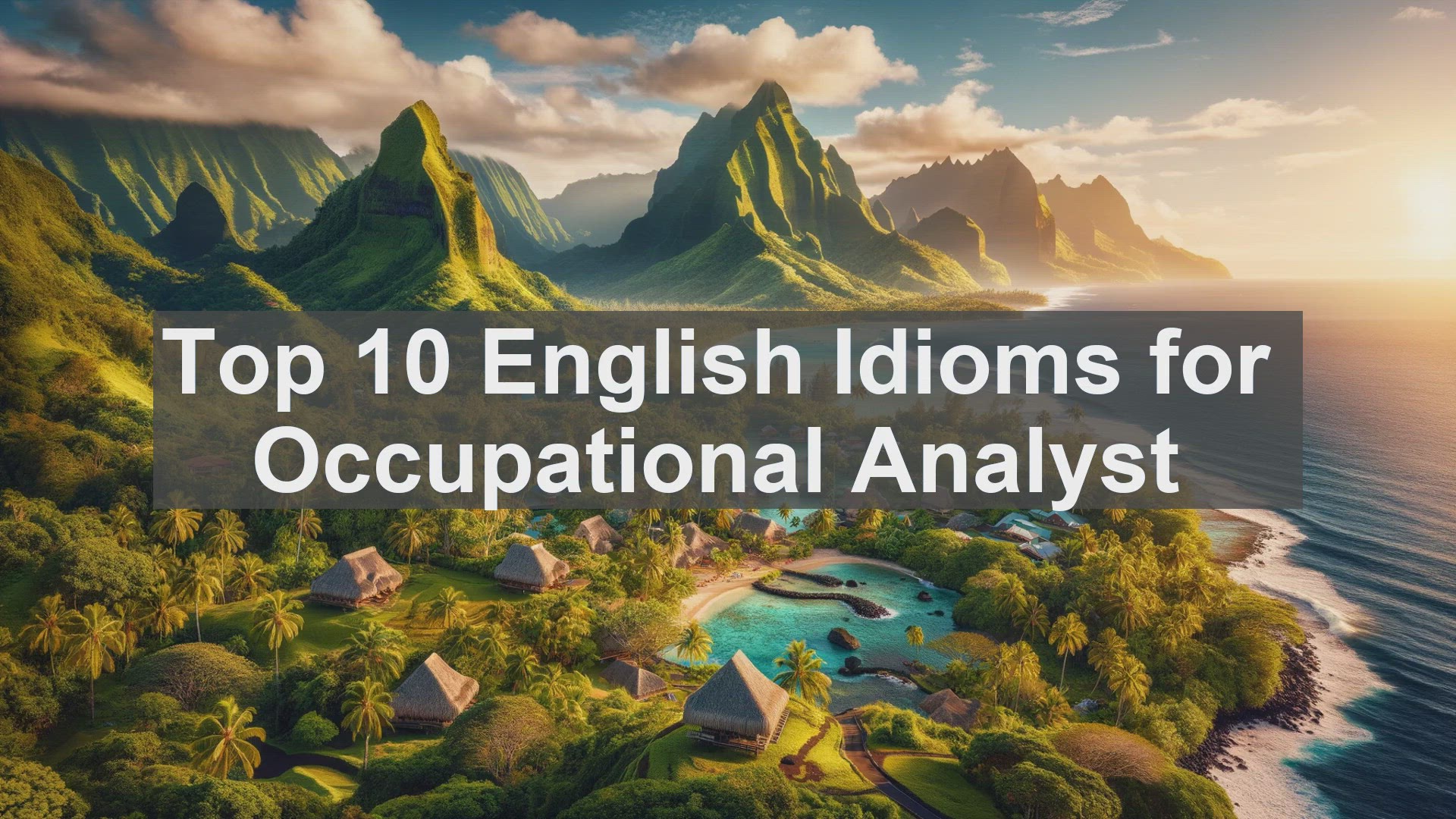 'Video thumbnail for Top 10 English Idioms for Occupational Analyst'
