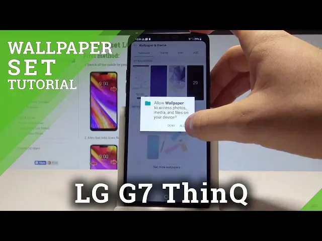 Video thumbnail for How to Change Wallpaper on LG G7 ThinQ - Set Up Wallpaper |HardReset.Info