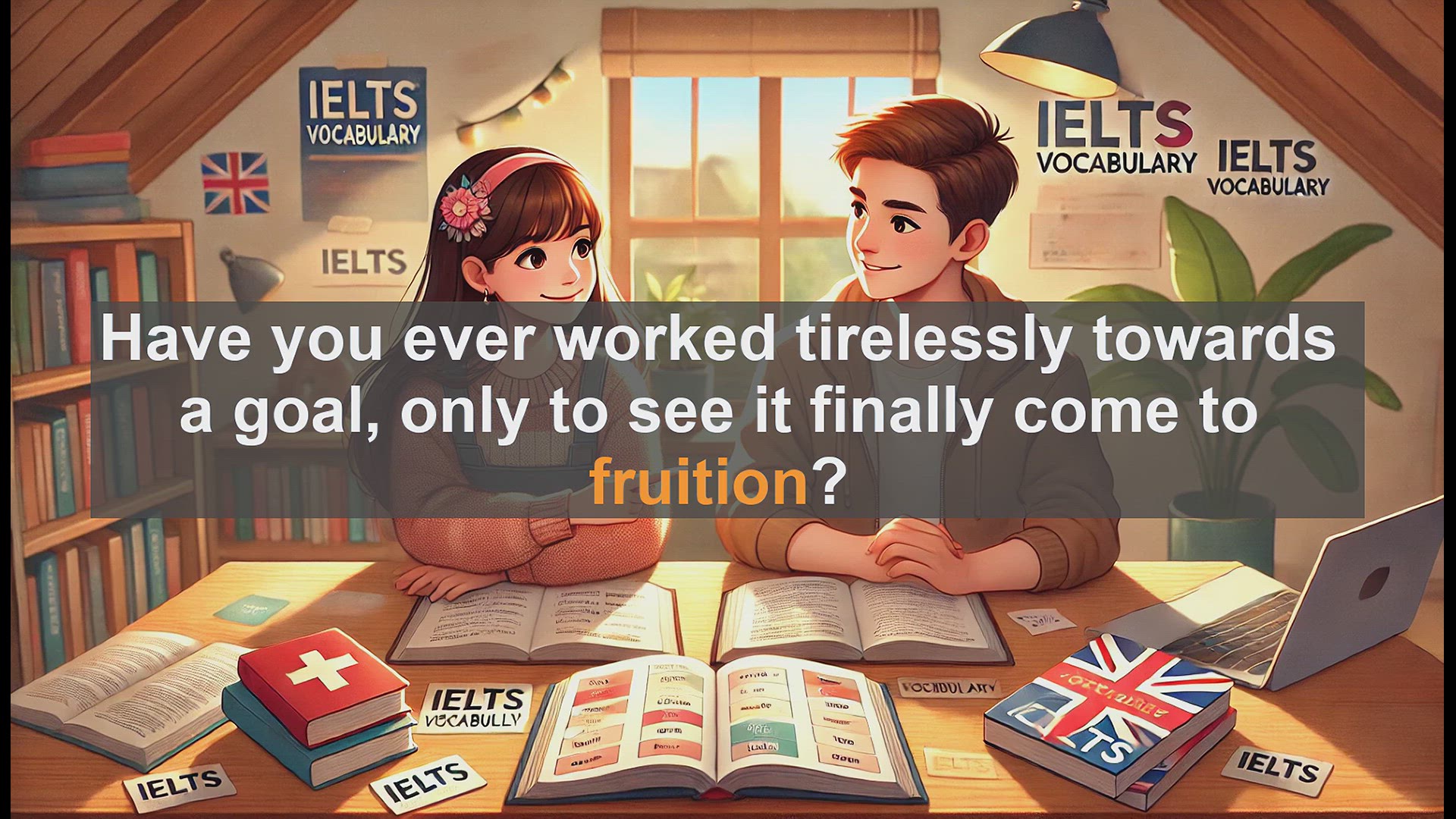 'Video thumbnail for 5000 Must Know IELTS 8.0 Vocabulary - Understanding 'Fruition': A Key Word for IELTS Success'