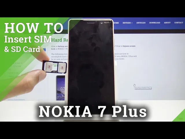 Video thumbnail for How to Insert Nano SIM Card to Nokia 7 Plus - Install Micro SD Card