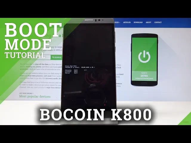 Video thumbnail for How to Open Boot Mode in BOCOIN K800 - Bootloader Instructions