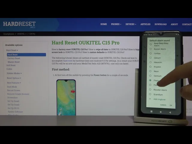 Video thumbnail for OUKITEL C15 Pro Alarm Sounds