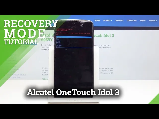 Video thumbnail for Alcatel OneTouch Idol 3 Recovery Mode