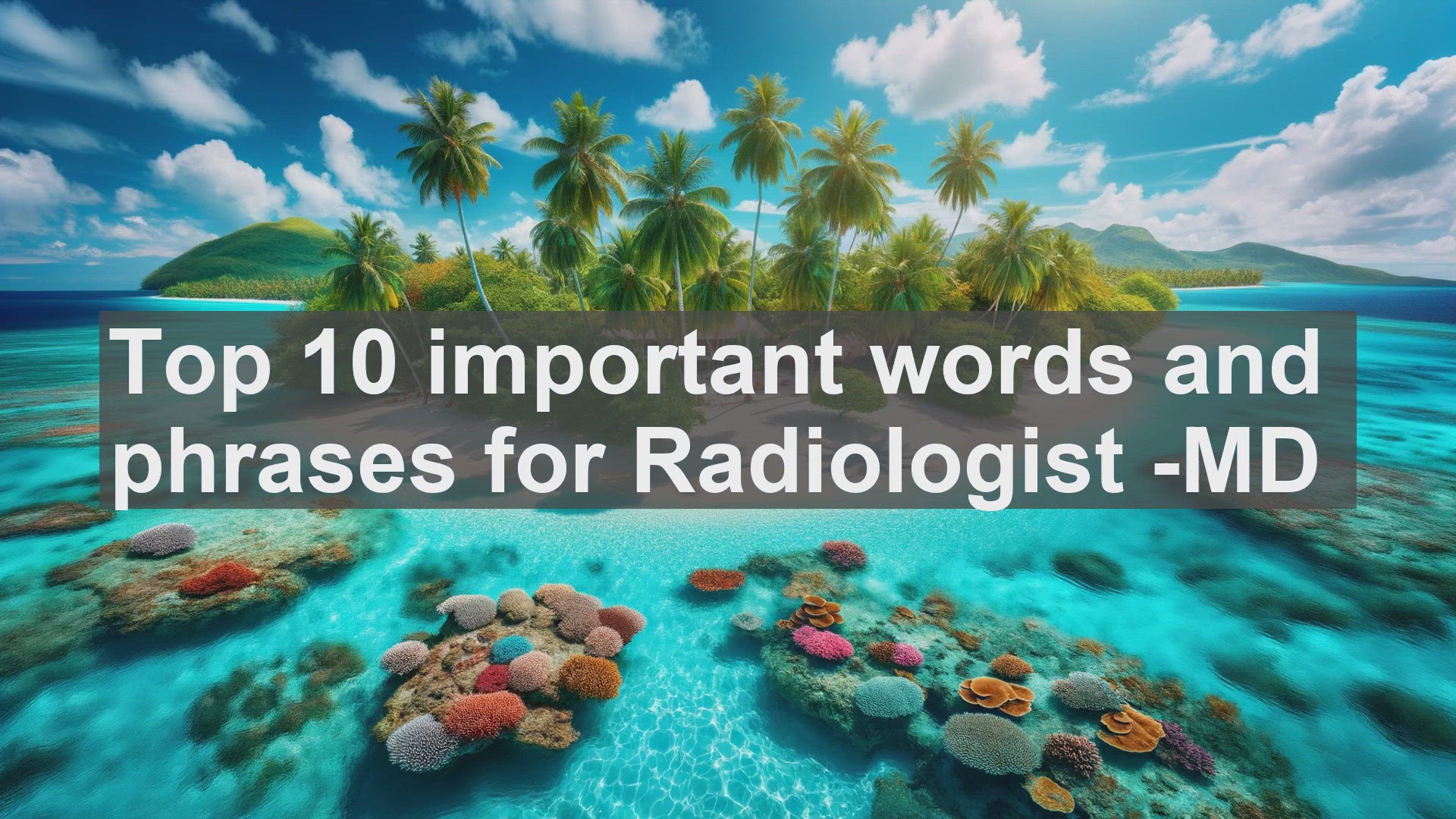 'Video thumbnail for Top 10 important words and phrases for Radiologist MD'