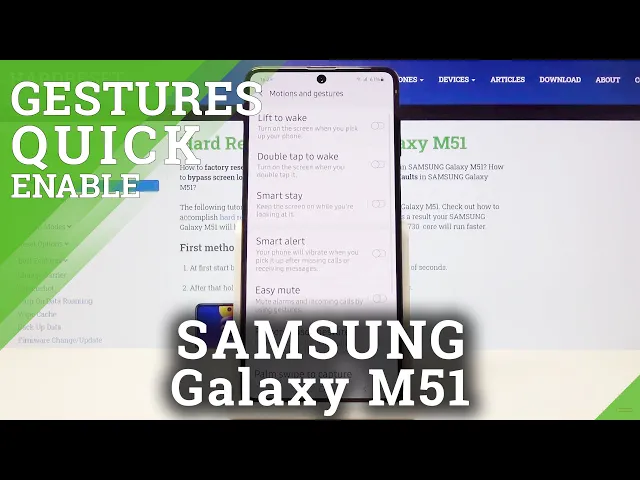 Video thumbnail for How to Use Motions & Gestures in SAMSUNG Galaxy M51 – Allow Magnification Gestures