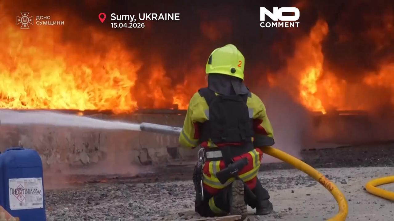 Video thumbnail for Strikes hit Sloviansk and Sumy as Russia pounds Ukrainian cities