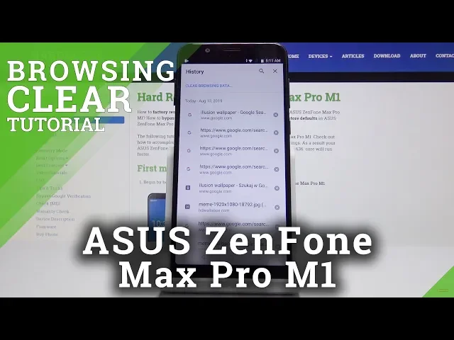 Video thumbnail for Clear Browser Data in ASUS ZenFone Max Pro M1 - Delete History & Cookies