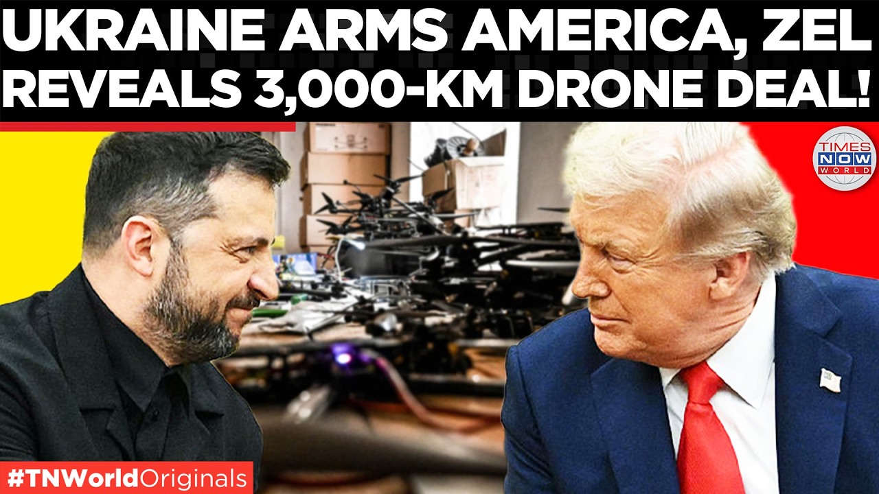 Video thumbnail for UKRAINE-U.S. DRONE Deal: Trump Set for Talks as Kyiv Exports War-Tested Tech | Times Now World