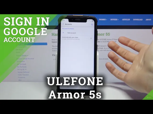Video thumbnail for How to Manage Google Account in ULEFONE Armor 5s – Add or Remove Google Account