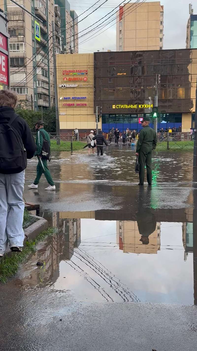 Video thumbnail for City Street Flooding in St Petersburg after Heavy Rains