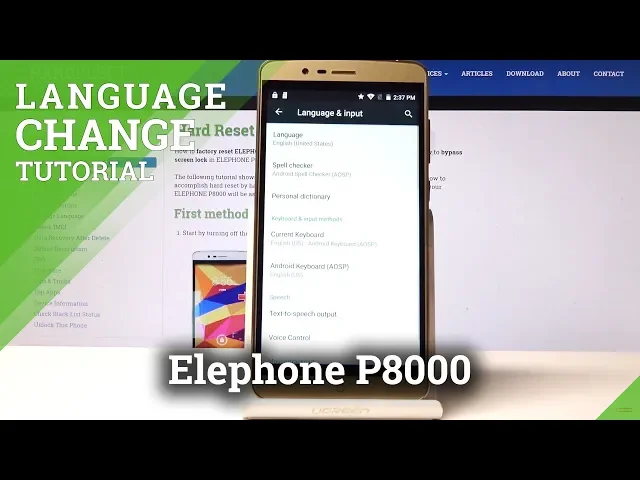 Video thumbnail for How to Switch Language on Elephone P8000 - Language Change