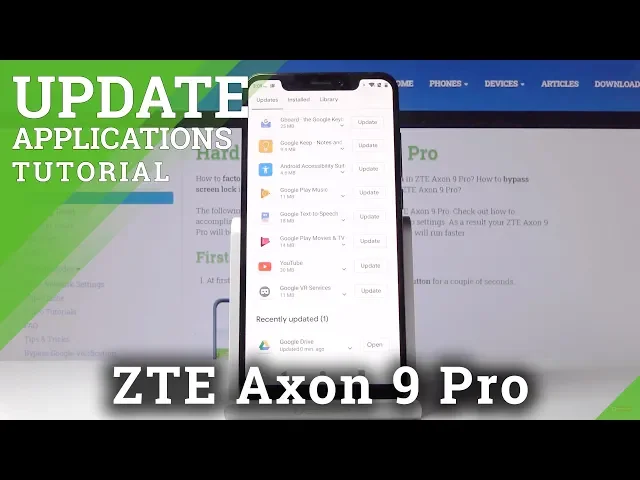 Video thumbnail for How to Update Apps in ZTE Axon 9 Pro – Install Actualization