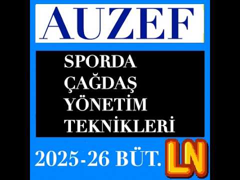 Video thumbnail for Sporda Çağdaş Yönetim Teknikleri 2025-2026 Bütünleme Soruları