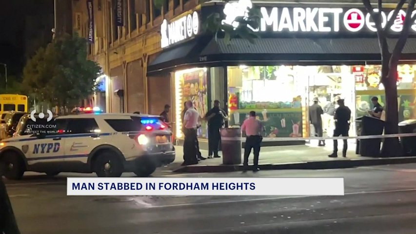 Video thumbnail for Man stabbed in torso in Fordham Hill